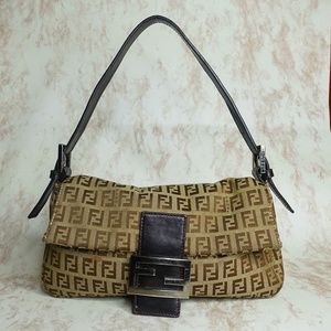 Vintage Fendi Mama Forever Bag Zucca canvas